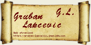 Gruban Lapčević vizit kartica